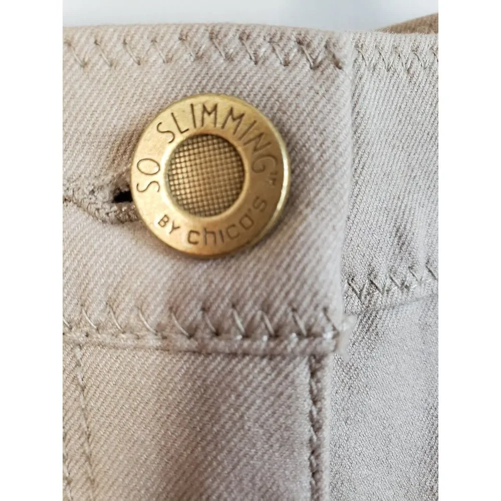 NWT‎ so slimming by CHICO'S WOMEN SZ 2.5 Tummy Panel construction Ankle PANTS